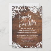 レース・ライト&ウッドのフラワーが織りなす ハッピーエバーアフター 招待状 (正面)