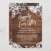 レース・ライト&ウッドのフラワーが織りなす 幸せが永遠に続く世界 招待状 (正面/裏面)
