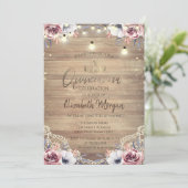 レース、素朴ティアラ、ライト、ウッドバラクインセアニラ 招待状 (スタンド正面)