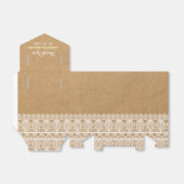 レース&素朴紙の結婚サンキューイエロー フェイバーボックス (折り畳みなし)