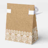 レース&素朴紙の結婚サンキューイエロー フェイバーボックス (裏面サイド)