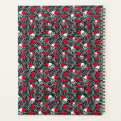 レース、赤いバラとスカル プランナー手帳 (裏面)