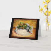 レース 13周年 結婚記念日 ギフトカード カード (黄色い花)