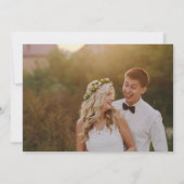 レース | Kraft紙結婚のフォトカードに感謝 サンキューカード (裏面)