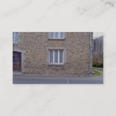 レースCurtaiが付いている荒い石塀の家のWindows 名刺 (裏面)