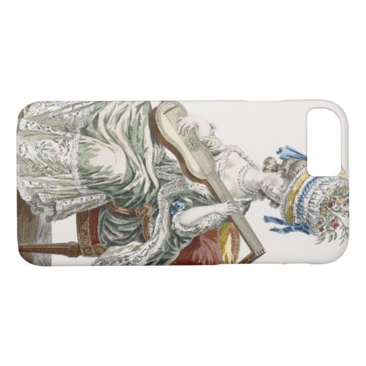 レースPlaと整う打撃のタフタの服の女性 Case-Mate iPhoneケース (裏面(横))