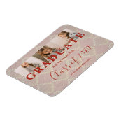 レースPre-K卒業式3枚フォトテキスタイルテクスチャ マグネット (左側)