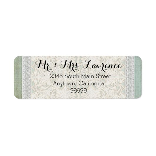 レースwエイジ素朴ドヴィンテージリネンカントリーエレガンス ラベル (正面)