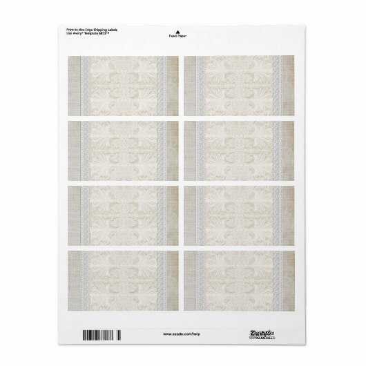 レースwエイジ素朴ドヴィンテージリネンカントリーエレガンス ラベル (フルシート)