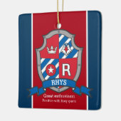 レーズの名前はクレストイーグル赤カスタムい セラミックオーナメント (左)