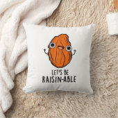 レーズンに行けるレーズンおもしろいパンにしよう クッション (ブランケット)