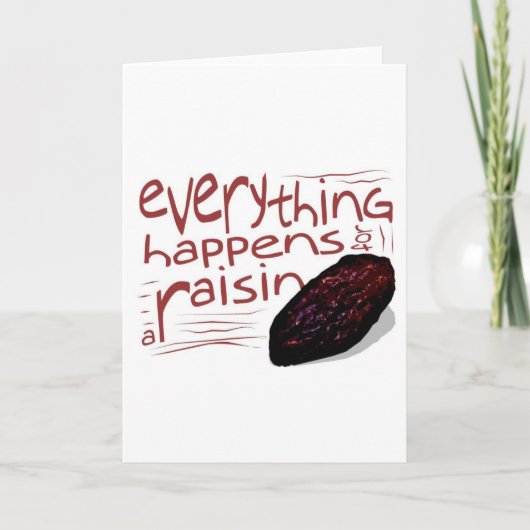 レーズンは何でも起こる カード (正面)
