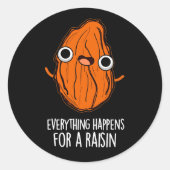 レーズンフードプンダークBGのためにすべてのことが起こる ラウンドシール (正面)