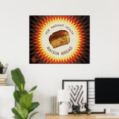 レーズンブレッドヴィンテージ旅行ポスター広告レトロプリント ポスター (ホームオフィス)