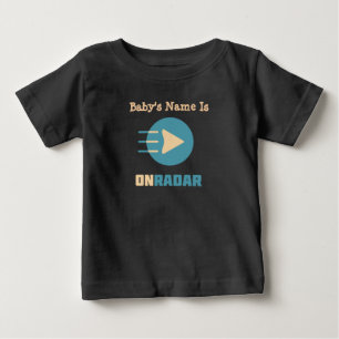 レーダパーソナライズされたベビー ベビーTシャツ