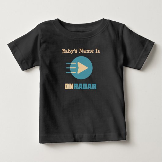 レーダパーソナライズされたベビー ベビーTシャツ (正面)