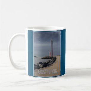 レーダータワー、Oostende Habour、ベルギー コーヒーマグカップ