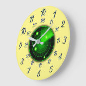 レーダー軍隊時間 ラージ壁時計 (傾斜)