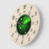 レーダー近接(軍隊時間あり) ラージ壁時計 (傾斜)