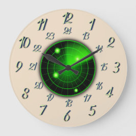 レーダー近接(軍隊時間あり) ラージ壁時計