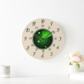 レーダー近接(軍隊時間あり) ラージ壁時計 (ホーム)