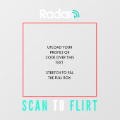 レーダーQRカーウィンドウデカール(透明な背景) ウィンドウサイン (シート)