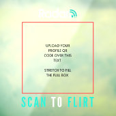 レーダーQRカーウィンドウデカール(透明な背景) ウィンドウサイン (シート3)