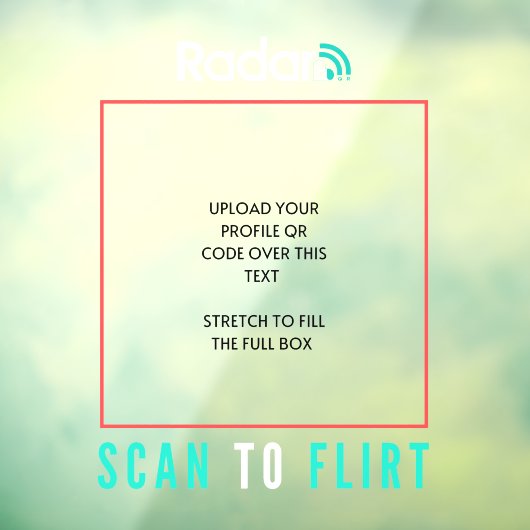 レーダーQRカーウィンドウデカール(透明な背景) ウィンドウサイン (シート3)