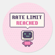 レート制限に達しました 面白いAIピクセルステッカー