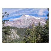 レーニア山の上の雲 景観の風景 フォトプリント (正面)