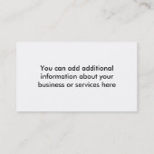 レーニア山の名刺。 名刺 (裏面)