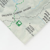 レーニア山の地図のフリースブランケット フリースブランケット (角)