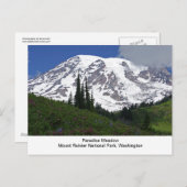 レーニア山の楽園草原の郵便はがき ポストカード (正面/裏面)