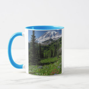 レーニア山の野生の花 マグカップ