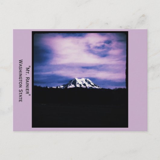 レーニア山、ワシントン州 ポストカード (正面)