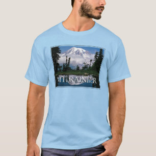 レーニア山 山の池に映る姿 Tシャツ
