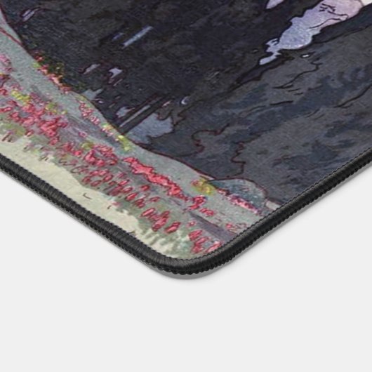 レーニア山、山レイニエ、吉田博、ウッドカット デスクマット (コーナー)