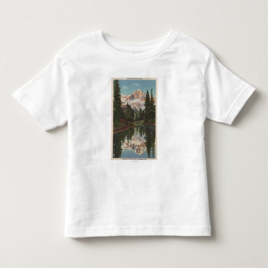 レーニア山、WA - Mt.の反射のmirror湖 トドラーTシャツ (正面)