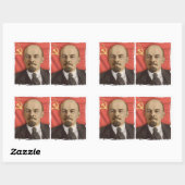 レーニン・ステッカー（2カット） 長方形シール (シート)