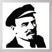 レーニン, ソ連, CCCP, ソビエト連邦, 共産主義 箔ポスター (正面)