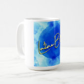 レーヌブルーのロゴコーヒーマグ コーヒーマグカップ (正面左)