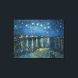 レーヌ川の星空 キャンバスプリント<br><div class="desc">Starry Night Over the Rhone （1888年9月）は、ヴィンセント・ヴァン・ゴッホの夜の絵の一つ。彼は暗闇の中で感じた色を見事に転写した。ビューはローヌ川の東側の河岸から。1889年にパリで開催されたアティステスのペンダント協会とヴァン・ゴッホのアイリス展で初めて展示。</div>