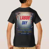 レーバーデーのTシャツデザイン Tシャツ (裏面)