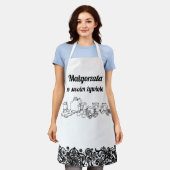 レーパーソナライズされたスプリント付きポーランドエプロン エプロン (着用した状態)