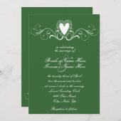 レービクトリアンスハート結婚式招待状 招待状 (正面/裏面)