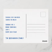 レーピングトナカイ実在ホイルフォトホリディポストカード 箔シーズンポストカード (裏面)