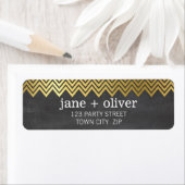 レーベモダンル山模様金ゴールド箔チョークボード ラベル (インサイチュ)