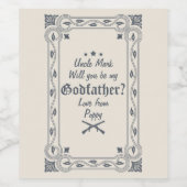 レーベルボトル「私のゴッドファーザーになってくれるか？」 ワインラベル (シングルラベル)