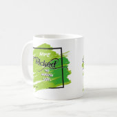 レーベル警告のコーヒーカパーソナライズされたップを悪く コーヒーマグカップ (正面左)