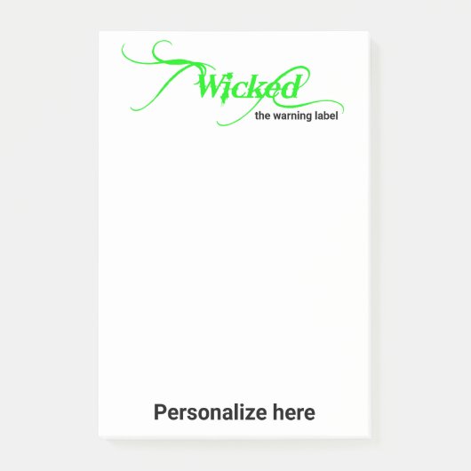 レーベル警告ノート4 x 6"を無効にする ポストイット (正面)